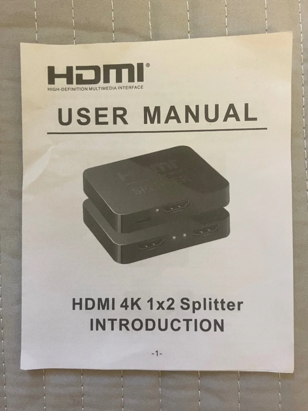New HDMI 4K Splitter 1 in 2 Out